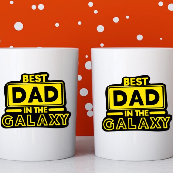 *NEW and HANDMADE* - Best Dad in the Galaxy Mug - 11 Ounces Funny Coffee Mug - Picture 2 of 6